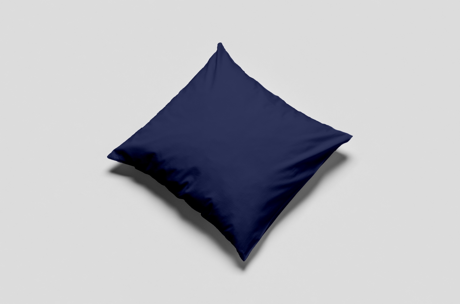 Komplettkissen Baumwolle Linon-Marine Blau / 40x60 cm