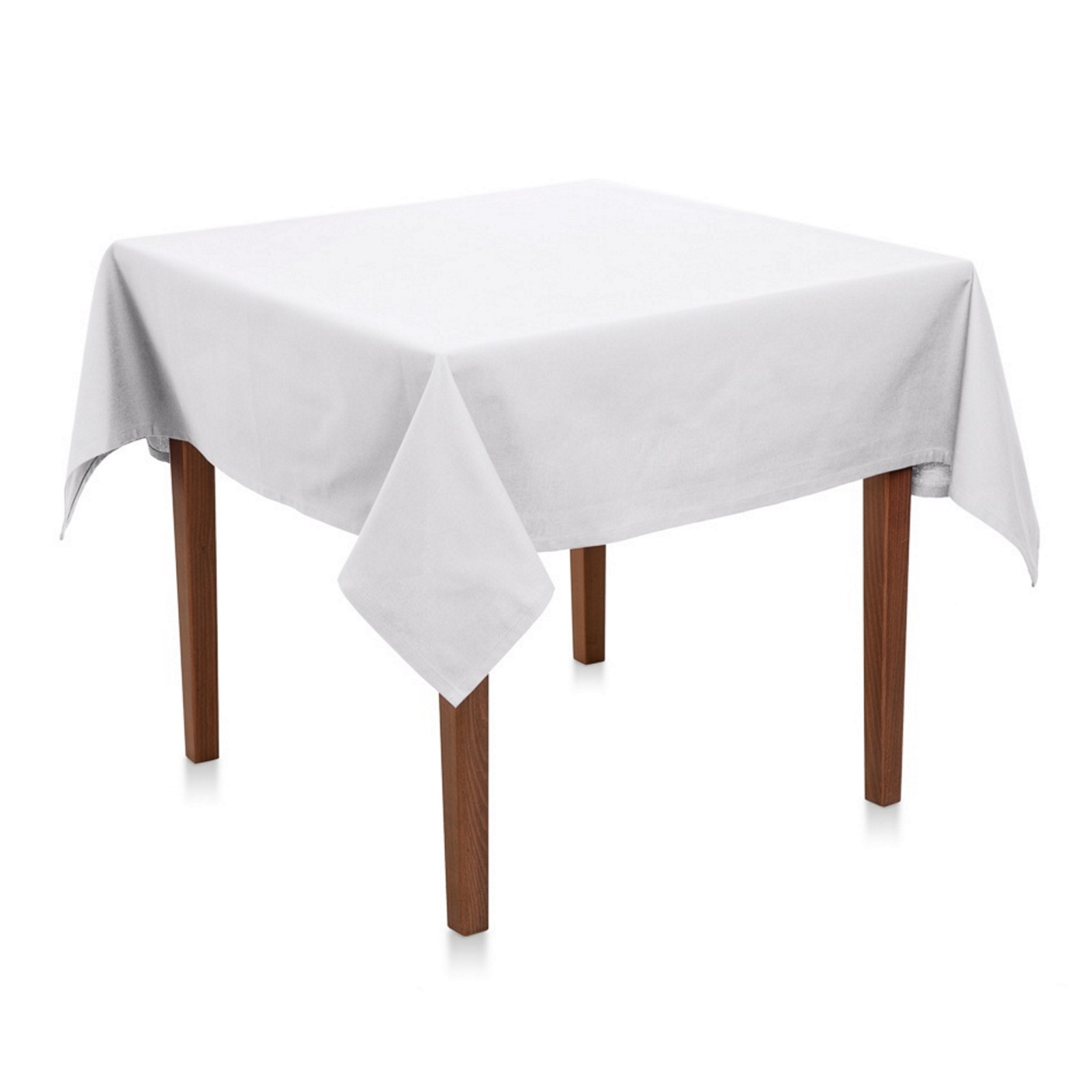 Damast Tischdecke 100x100 cm Weiß