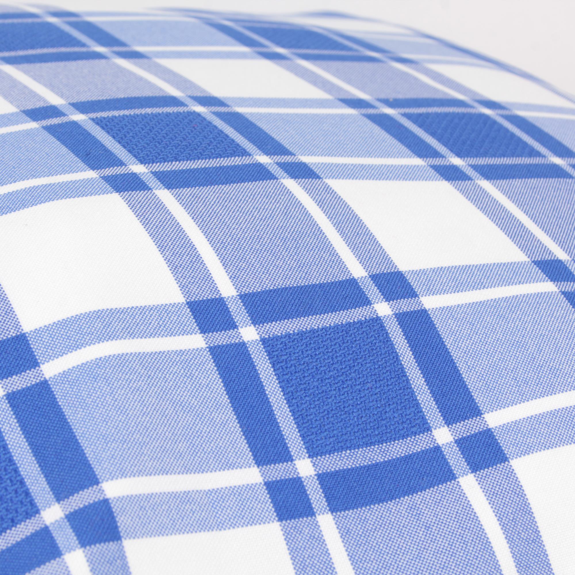 Kissenbezug 50x50 cm Streifenkaro Blau Polyester