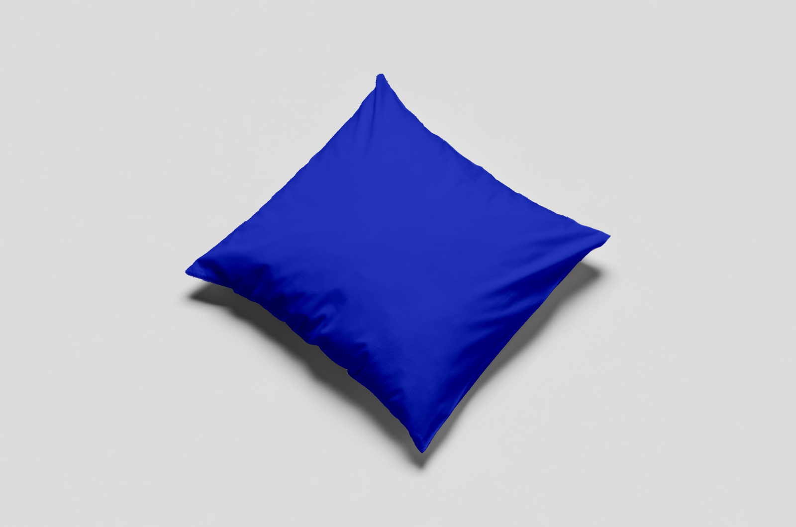 Komplettkissen Baumwolle Linon-Blau / 40x40 cm