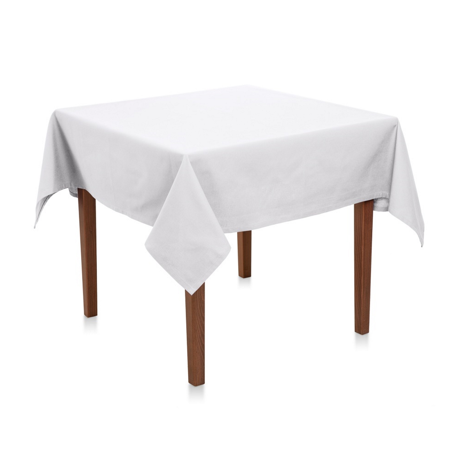Biertisch Tischdecke Uni Baumwolle - Weiß/100x270 cm