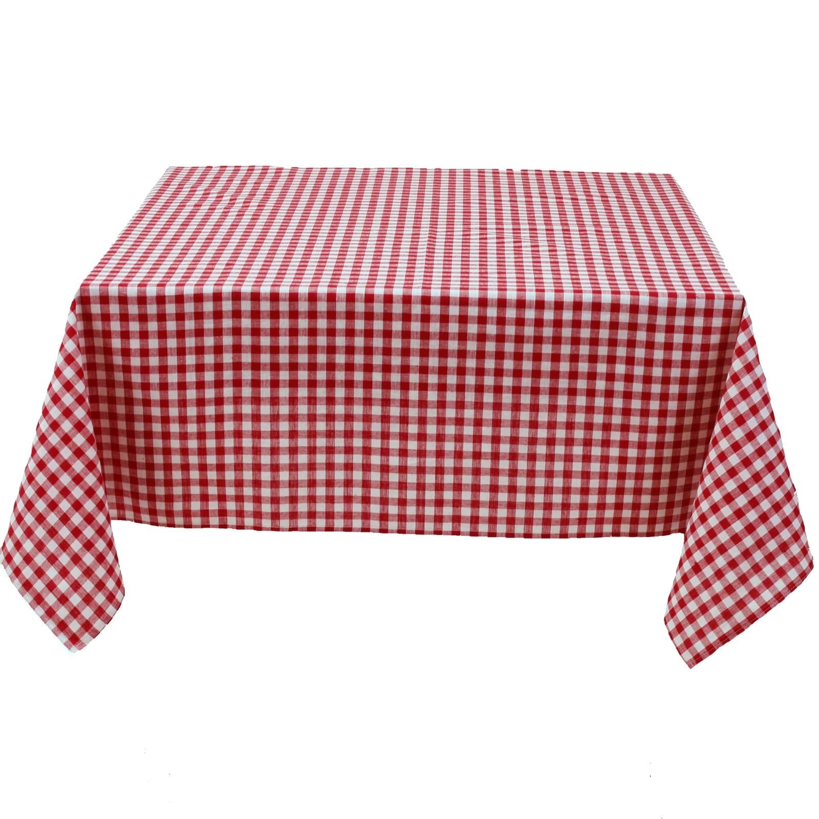 Tischdecke Karo 1x1 cm Rot Baumwolle