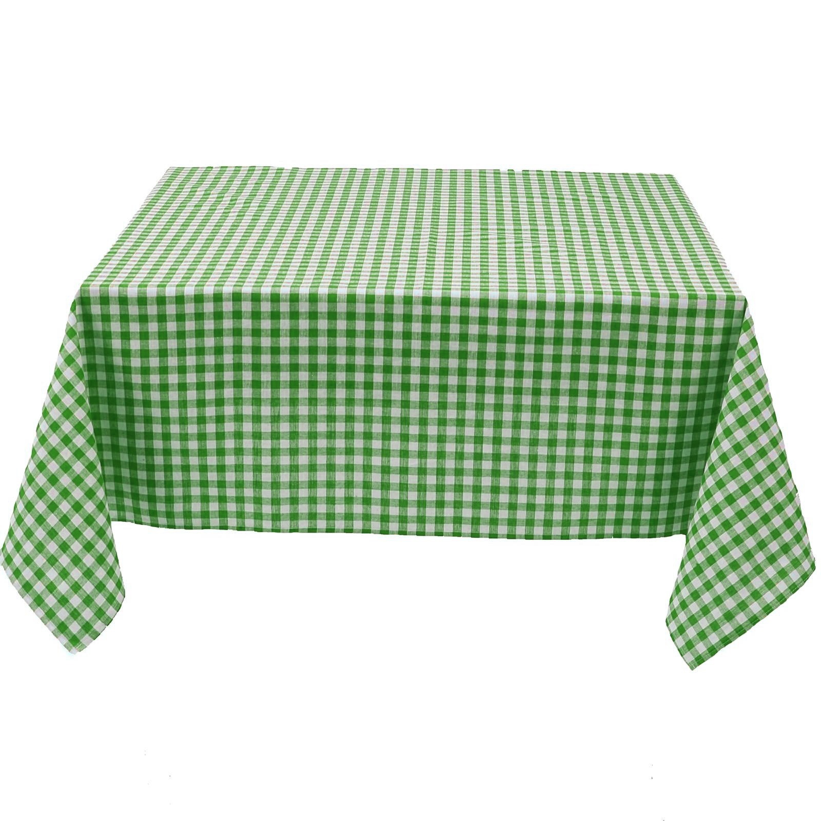 Tischdecke Karo 1x1 cm Grün Baumwolle