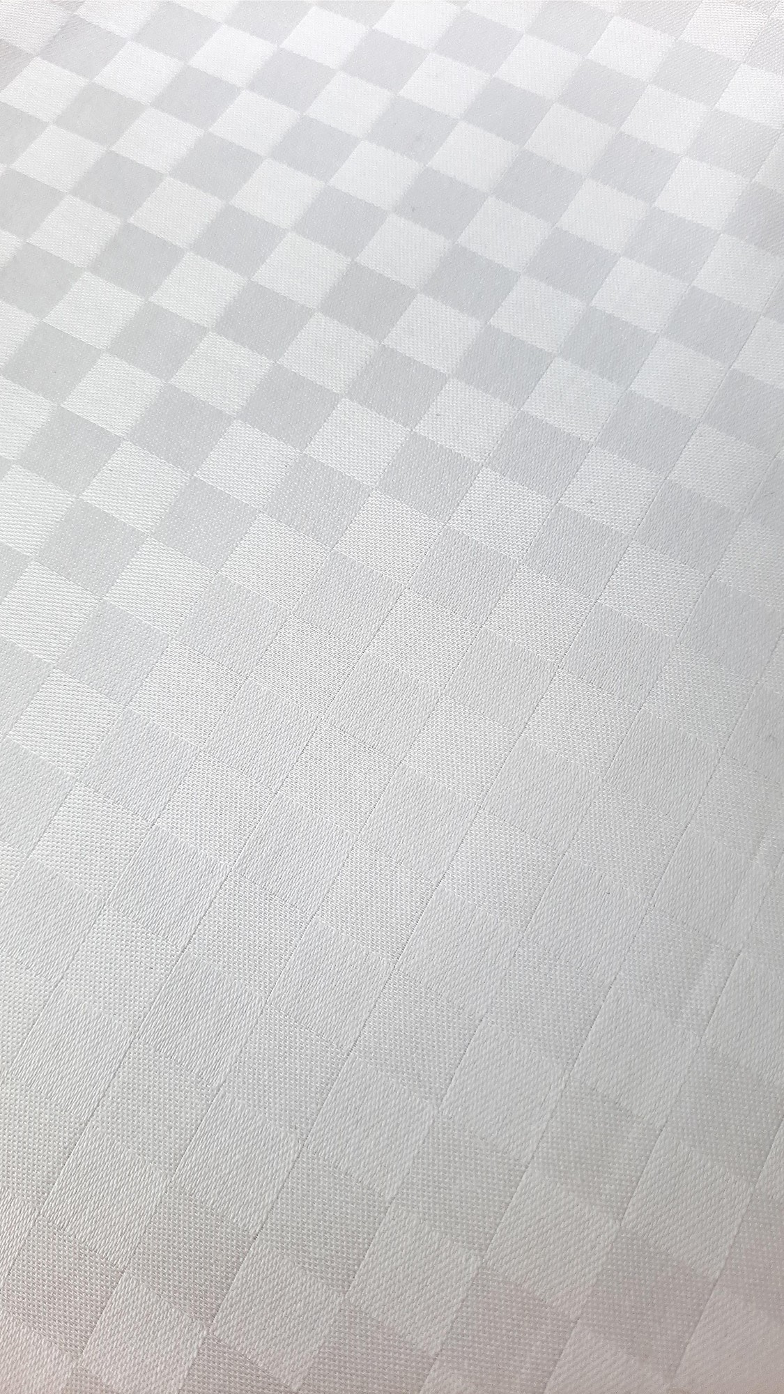 Damast Hotelbettwäsche Karo 1x1 cm Weiß