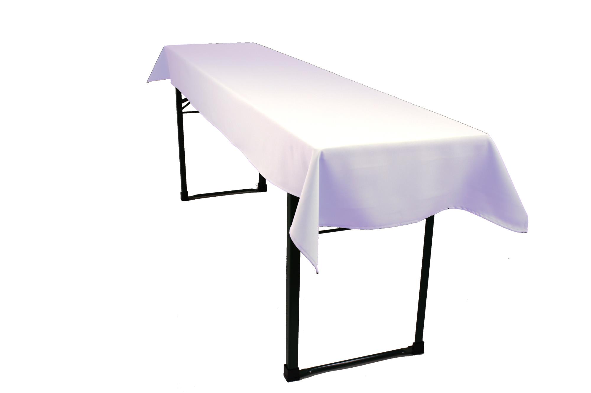 Biertisch Tischdecke Teflon Beschichtet - 80x250 - Weiß