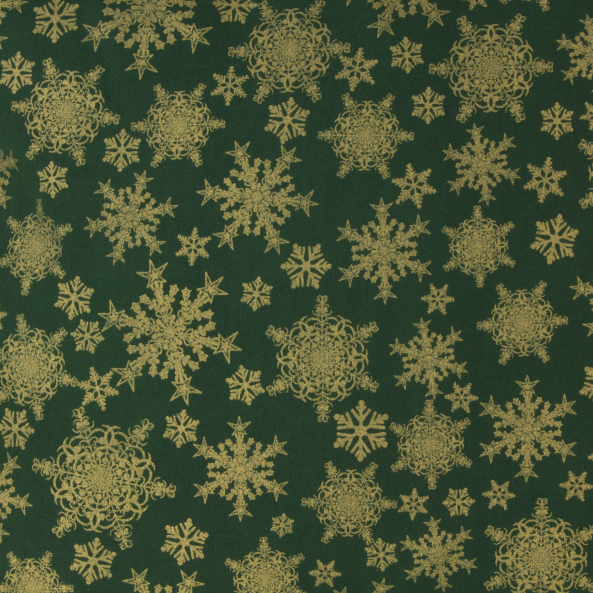 Kissenbezug Weihnachten 40x40 cm Goldene Sterne auf Grün