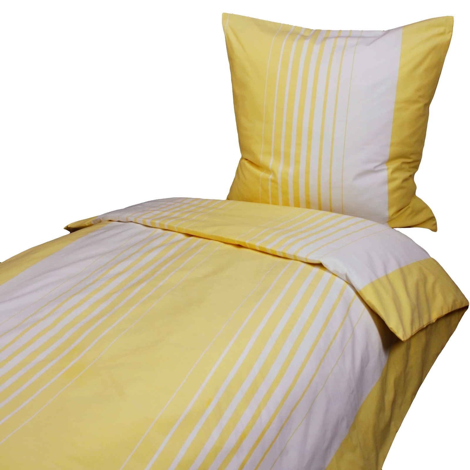 Bettbezug 135x200 cm Verlaufstreifen Gelb