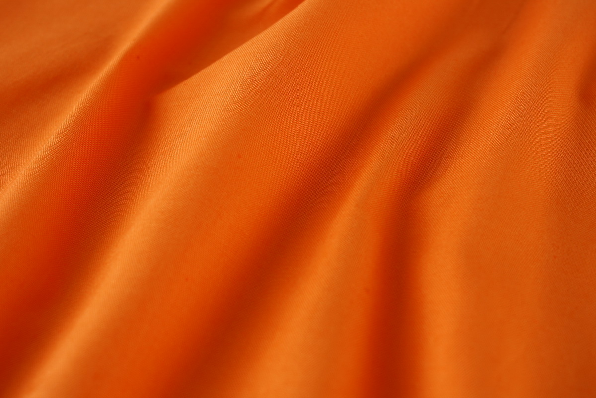 Bettwäsche Uni Orange Baumwolle Linon-135x200 cm + 40x80 cm