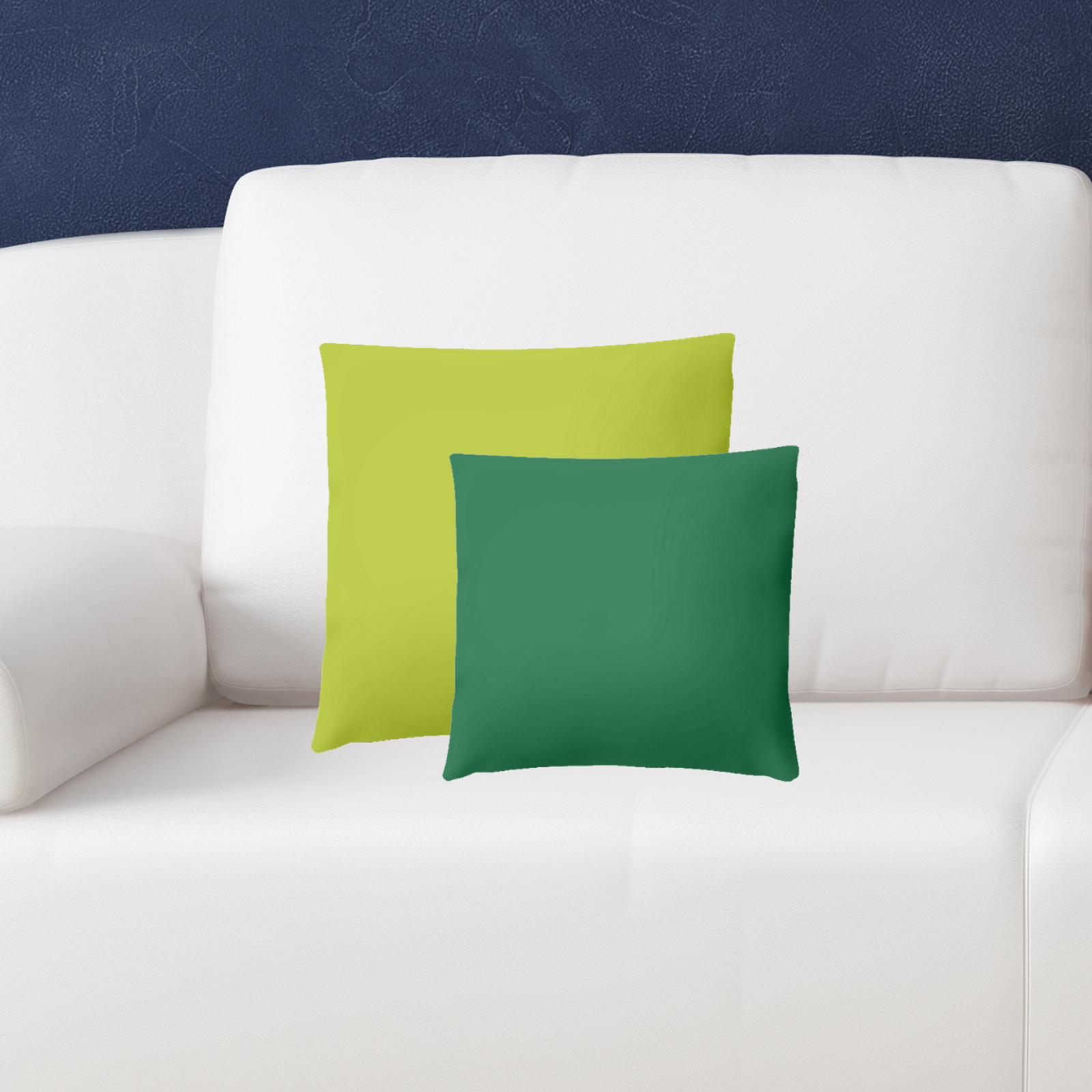 Komplettkissen Linon 2er Farben Set-Grün+Hellgrün